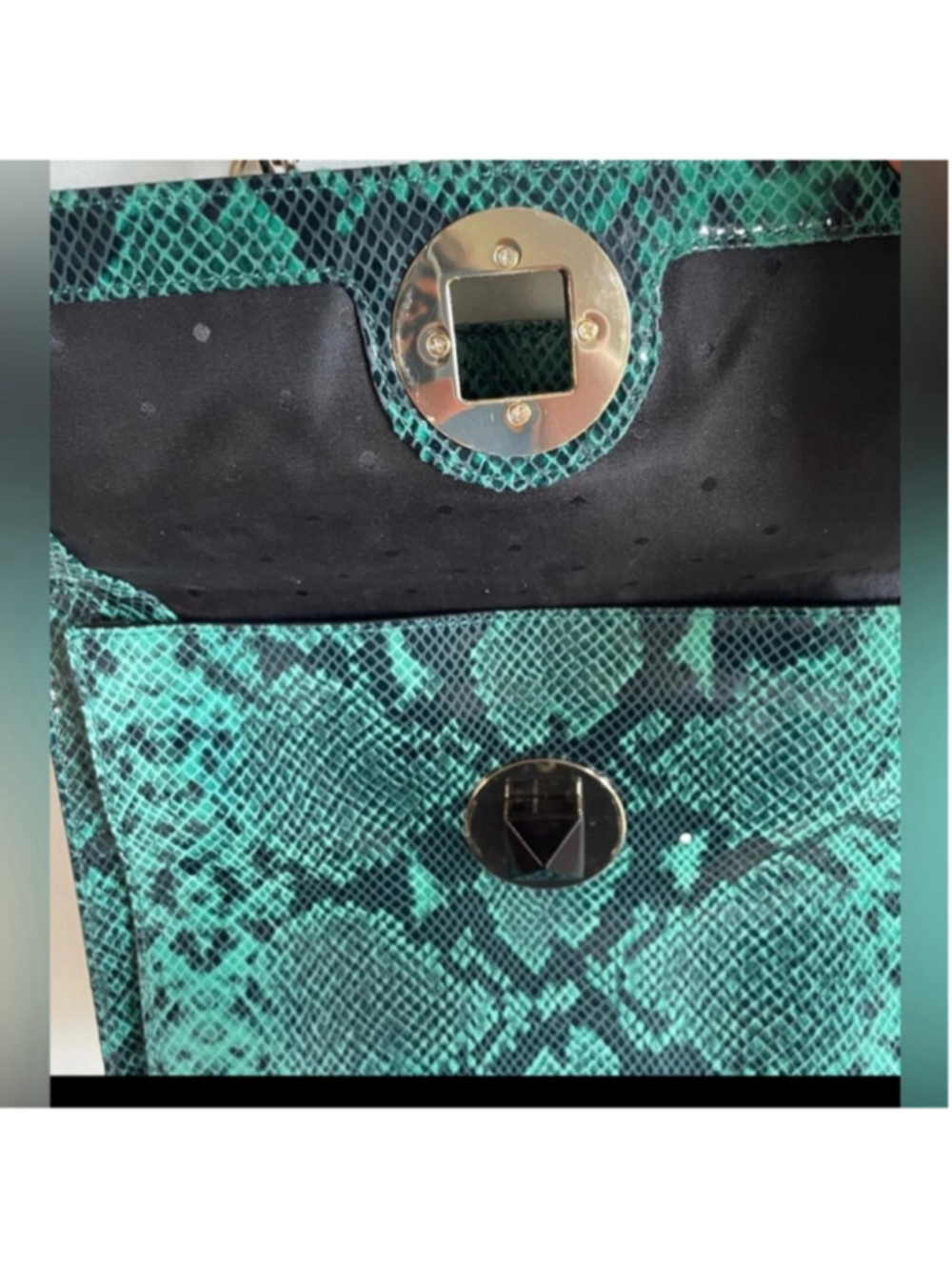 Kate Spade Teal Snakeskin South Kensington Tote Large - Picture 8 of 12